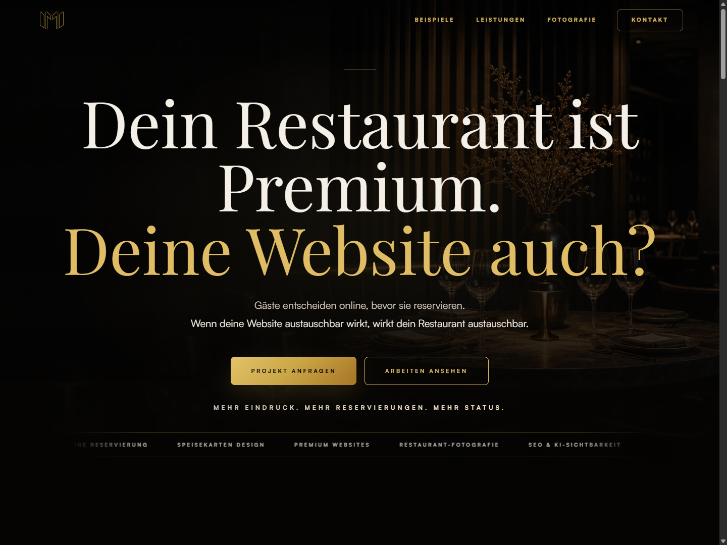 Menus Made Modern Website preview
