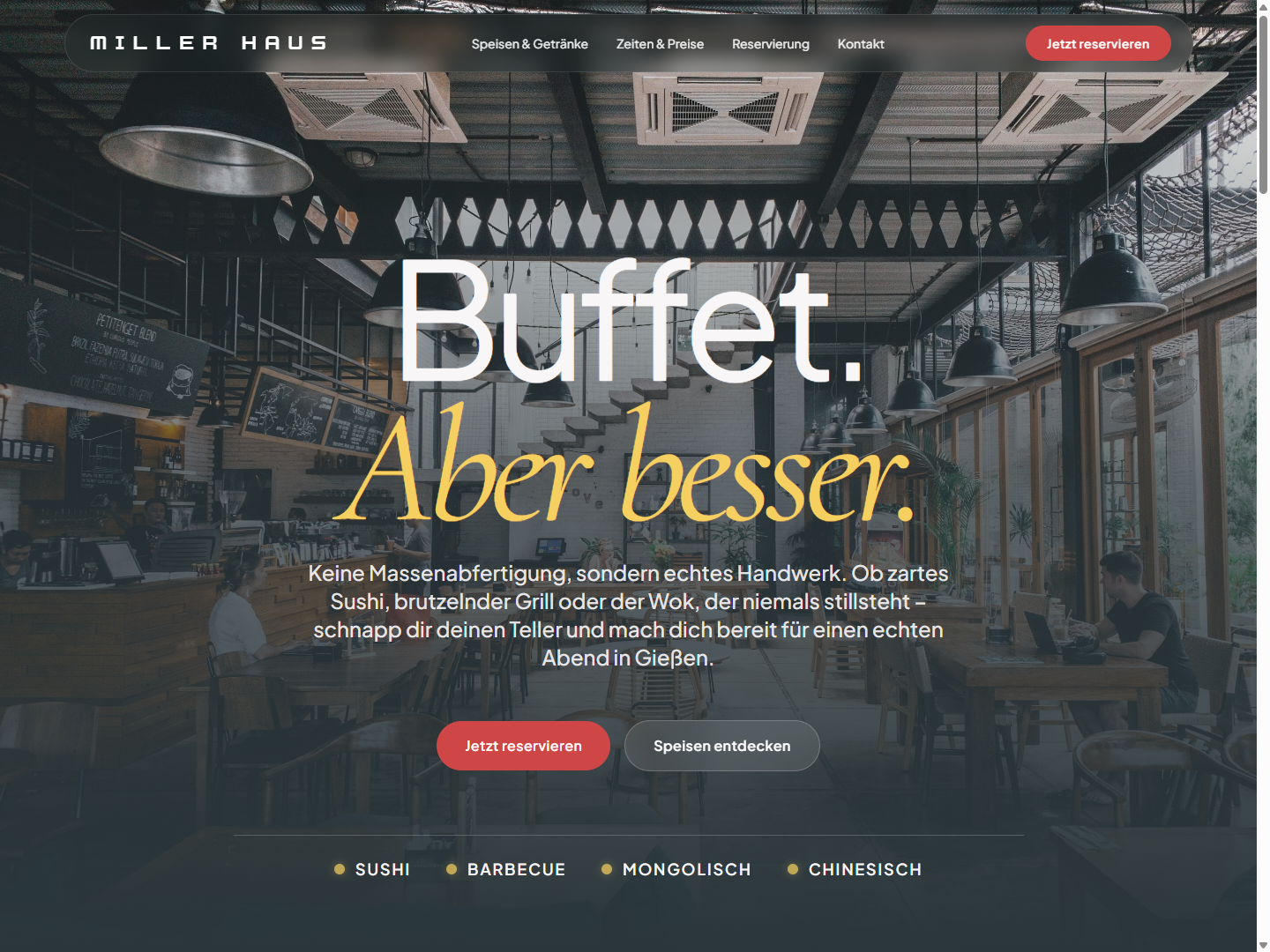 Miller Haus Website preview